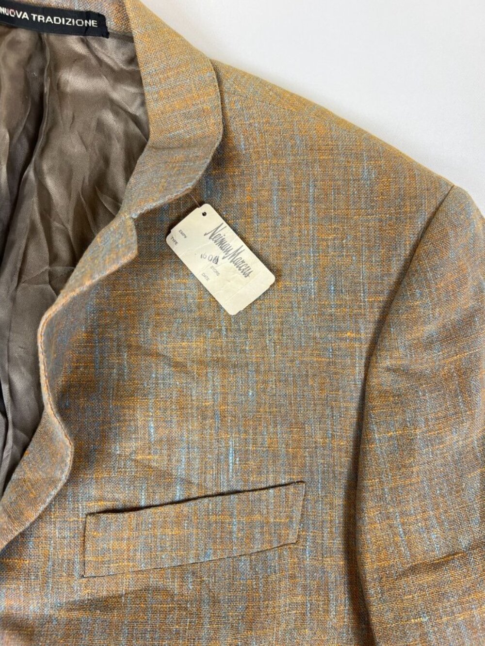 NOS VTG 90s ETRO Milano Silk Linen Sport Coat Made in Italy Neiman Marcus NWT 40 - Picture 5 of 9